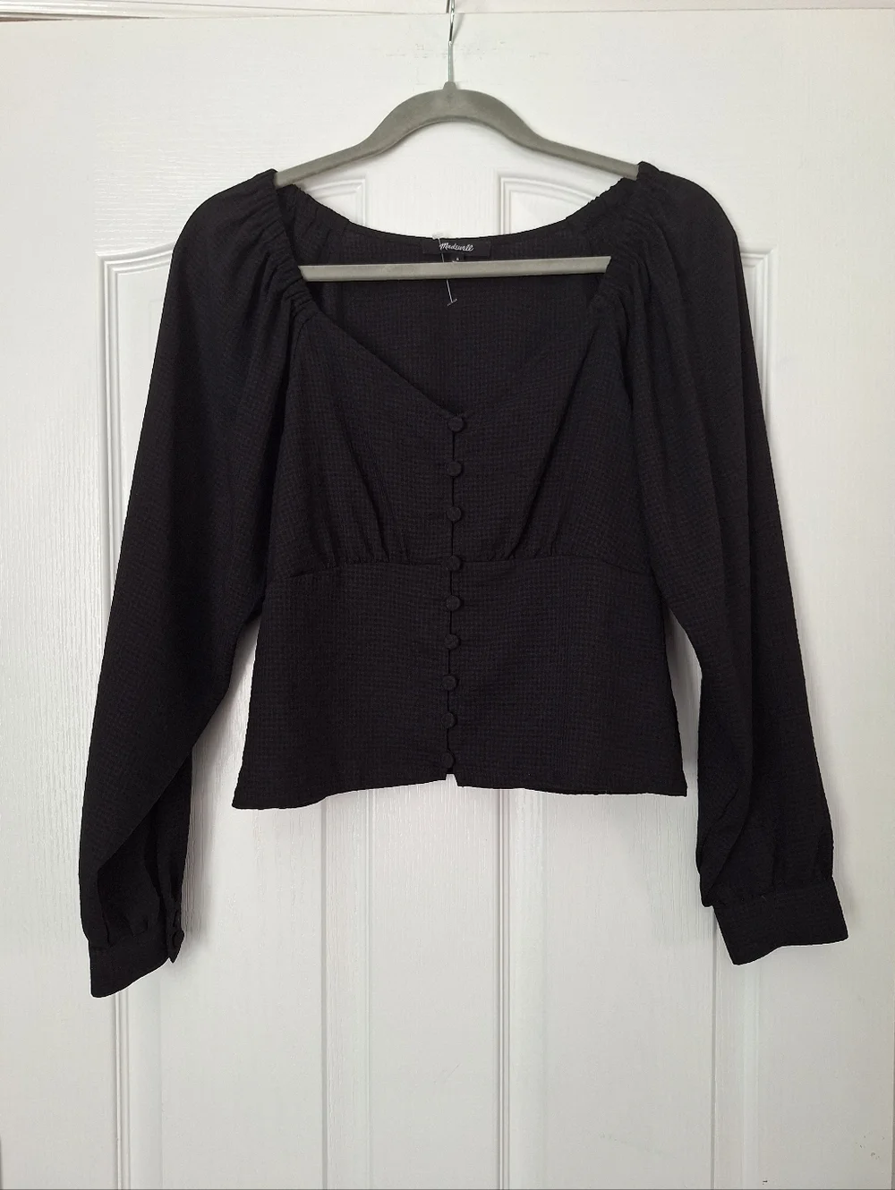 Madewell black blouse